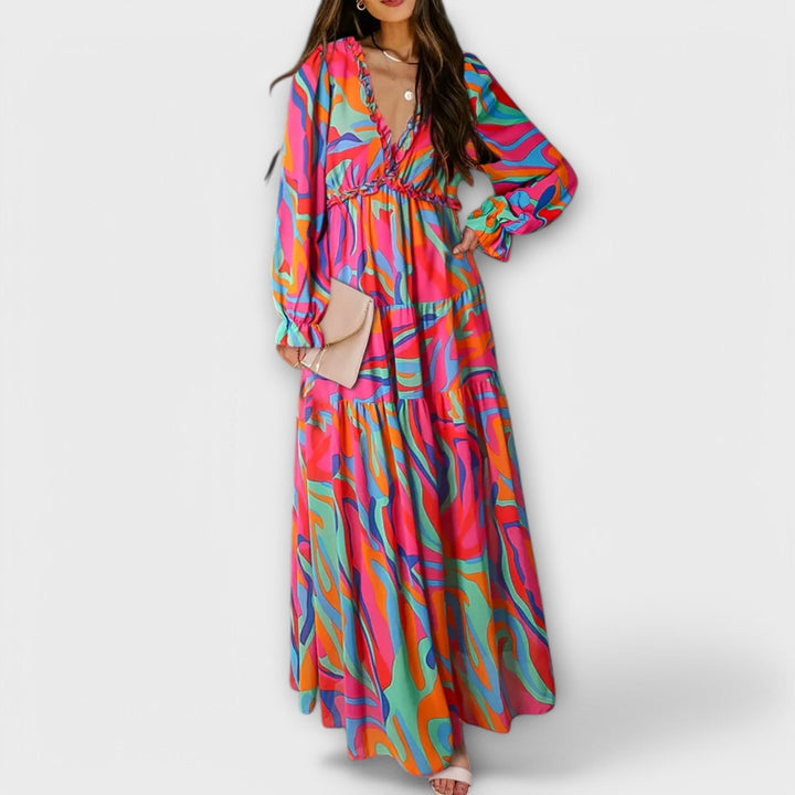 Juno - Elegant Floral Maxi Dress