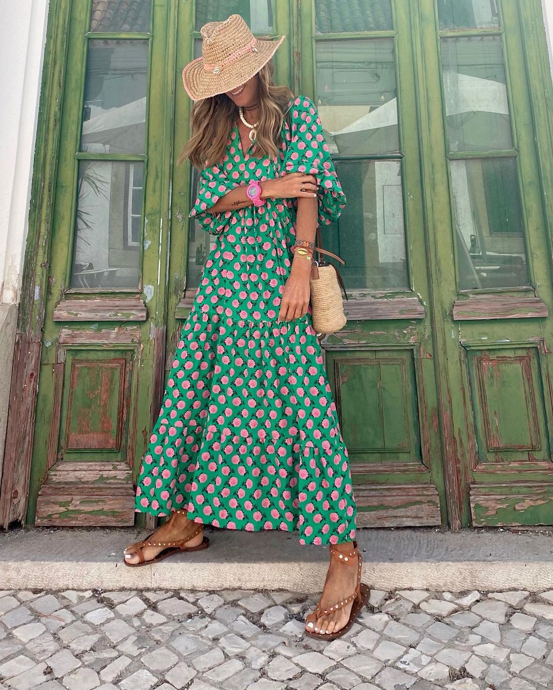 SUSAN | BOHEMIAN LONG DRESS TUMMY COVERAGE