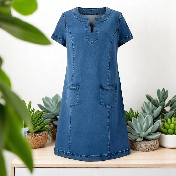 Athena™ | Cozy Denim Dress