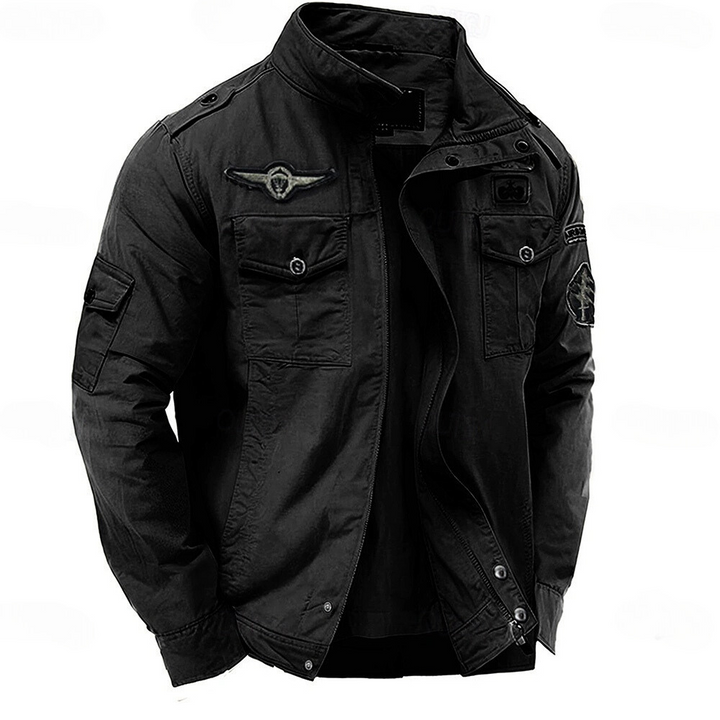 Alpha - Men's blazer, cotton, shoulder straps and pockets