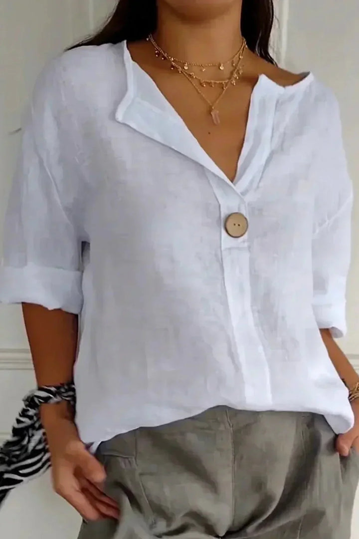 Deborah™ | Effortless Linen Top