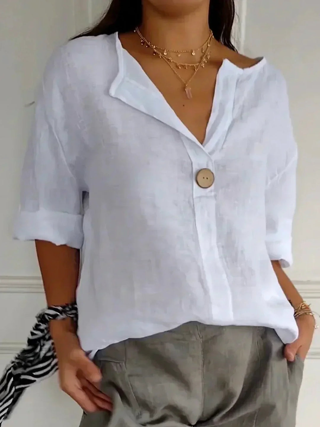 Gwen™| Casual V-Neck Blouse