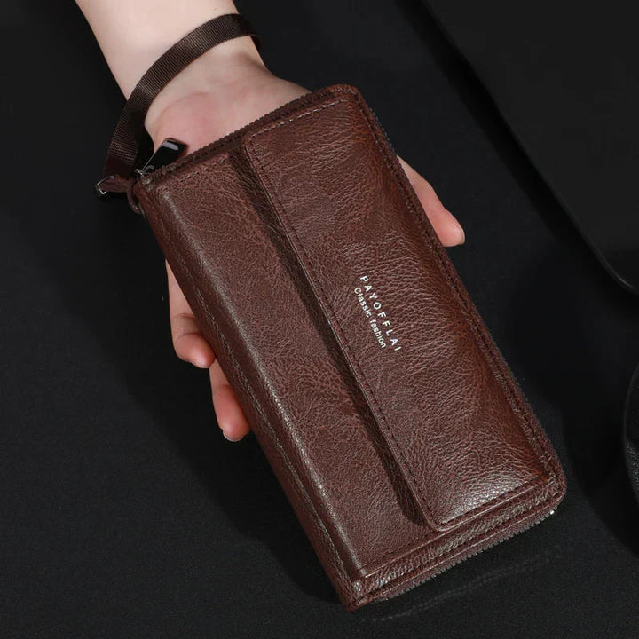 Briony - Multi-Functional PU Leather Zipper Clutch