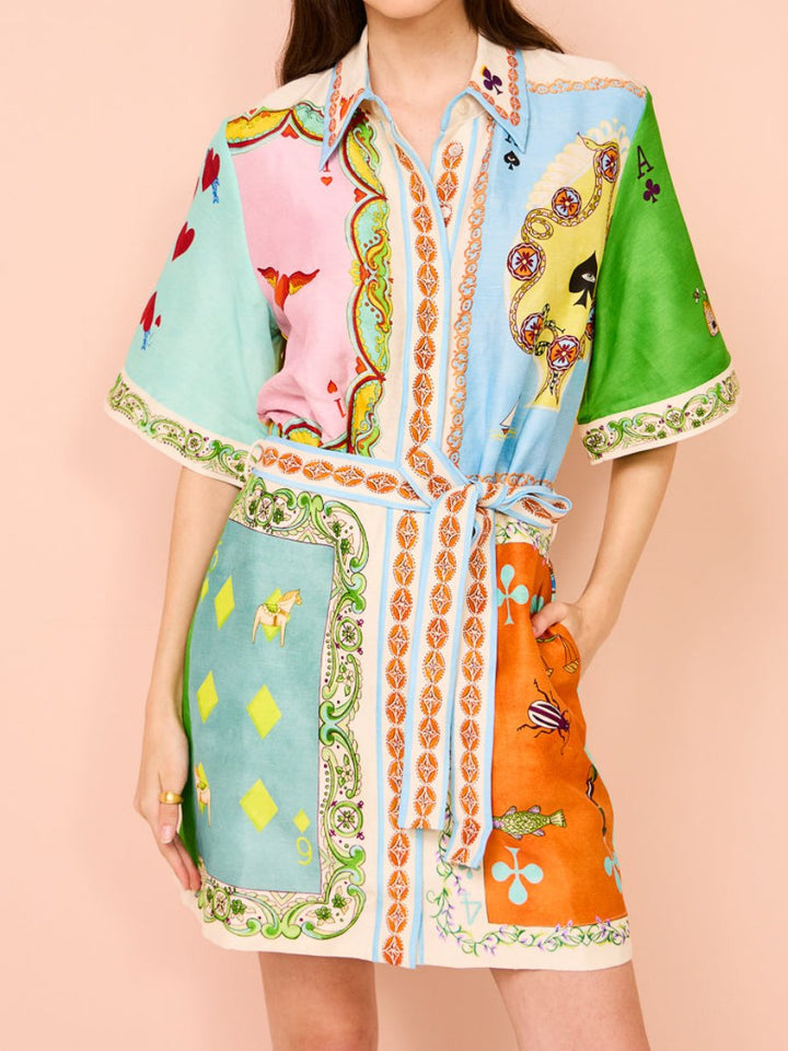 Hertha™ | Printed Shirt Dress