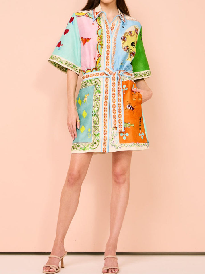 Hertha™ | Printed Shirt Dress
