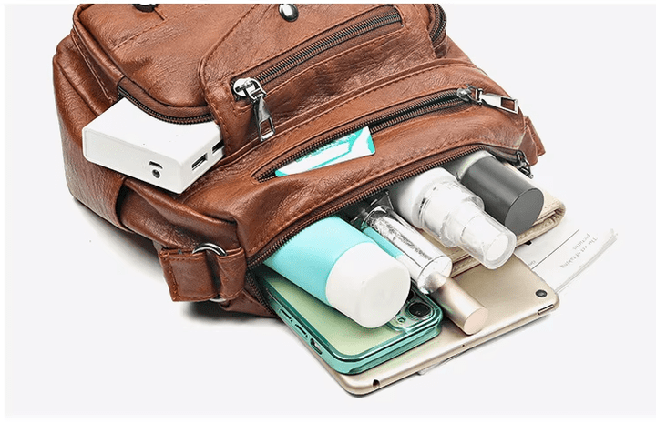 Lux - Trendy Heart Accent Crossbody Bag